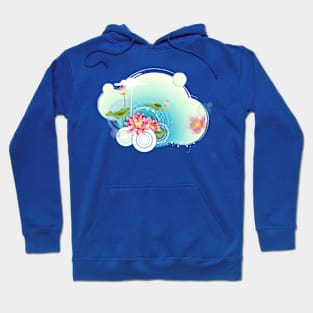 Floral aqua Hoodie